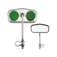 thumbnail image 1 of Diamond Mirror Chrome Black Reflectors. Bike mirror, bicycle mirror for lowrider , beach cruiser, chopper,track, fixie, 1 of 1