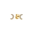 thumbnail image 1 of Diamond Moon Stud Earring, 1 of 6