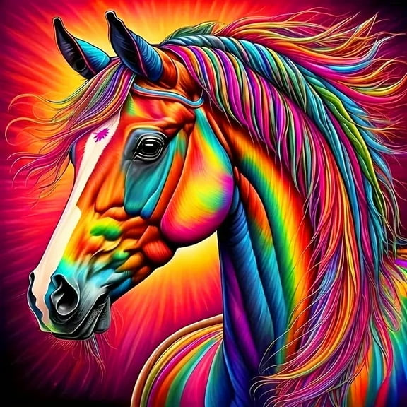 Diamond Mosaic Animal Full Square Round Diamond Painting Horse Fantasy New Collection Art Home Decor Gift Craft Kit