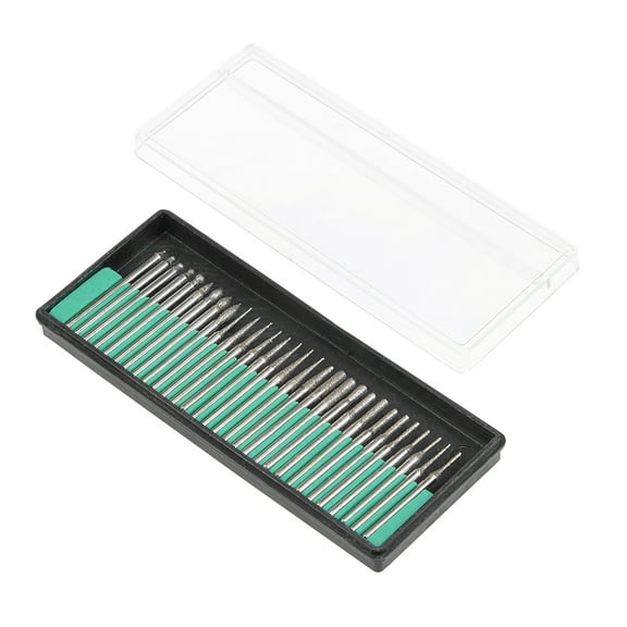 Diamond Mounted Point Set 1/8” (3mm) Shank Grinding Head for Rotary Tools 1 Set