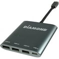 thumbnail image 1 of Diamond Multimedia USB 3.1 Gen1 Type C to USB 3.0 Type A 3 Port HUB with Power Delivery. Compatible New MacBook, Chrompixel and Thunderbolt 3 Computers, Components USB3CDPD3H, 1 of 6