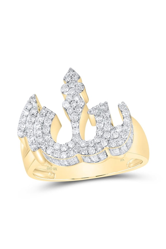 Diamond NK Allah Mens Ring 1.3cttw