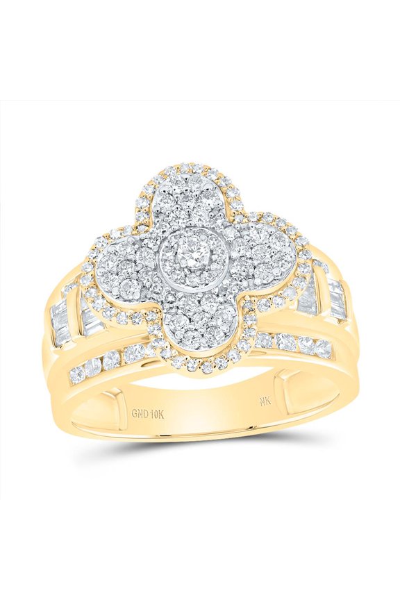 Diamond NK Fashion Clover Ring 1cttw
