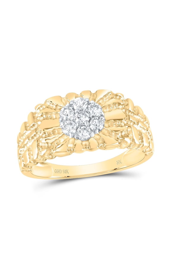 Diamond NK Nugget Mens Ring 0.50cttw