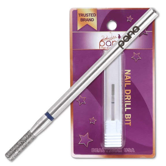 Diamond Nail Drill Bit Set, Professional Cuticle Nail Drill Bits Kit for Acrylic Gel Nails, Manicure Pedicure Shapen Remove Tools, Home Salon Use (COLUMN BIT, 1 Piece)