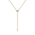 thumbnail image 1 of Lab Grown Diamond Lariat Pendant Necklace For Women | 1 Carat IGI Certified Oval Shape FG VS | 18K Rose Gold |Vanna Lariat Pendant FRIENDLY DIAMONDS, 1 of 6