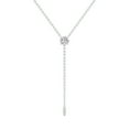 thumbnail image 1 of Lab Grown Diamond Lariat Pendant Necklace For Women | 1 Carat IGI Certified Round Shape FG VS | 18K White Gold |Vanna Lariat Pendant FRIENDLY DIAMONDS, 1 of 7