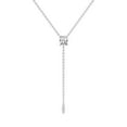 thumbnail image 1 of Lab Grown Diamond Lariat Pendant Necklace For Women | 2 Carat IGI Certified Radiant Shape FG VS | 18K White Gold |Vanna Lariat Pendant FRIENDLY DIAMONDS, 1 of 6