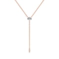 thumbnail image 1 of Lab Grown Diamond Lariat Pendant Necklace For Women | 3 Carat IGI Certified Oval Shape FG VS | 18K Rose Gold |Vanna Lariat Pendant FRIENDLY DIAMONDS, 1 of 6