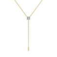 thumbnail image 1 of Lab Grown Diamond Lariat Pendant Necklace For Women | 3 Carat IGI Certified Princess Shape FG VS | 18K Yellow Gold |Vanna Lariat Pendant FRIENDLY DIAMONDS, 1 of 6