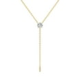 thumbnail image 1 of Lab Grown Diamond Lariat Pendant Necklace For Women | 4 Carat IGI Certified Round Shape FG VS | 14K Yellow Gold |Vanna Lariat Pendant FRIENDLY DIAMONDS, 1 of 6