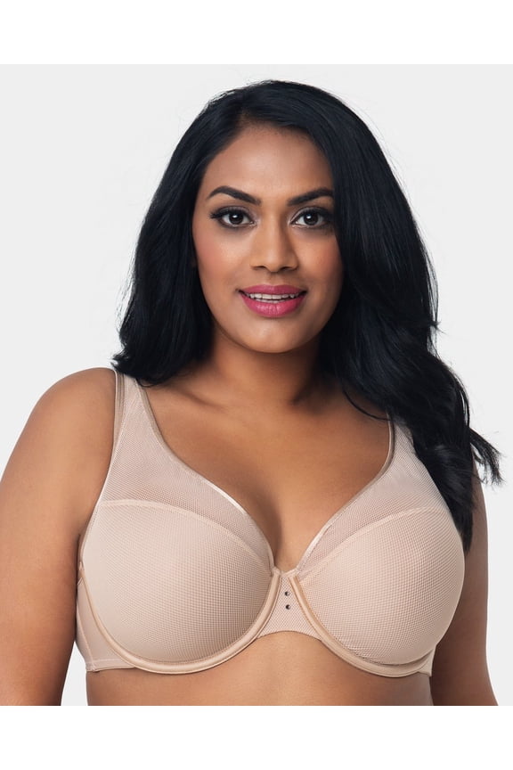 Diamond Net Full Coverage Plunge Bra - Champagne Nude - final sale!