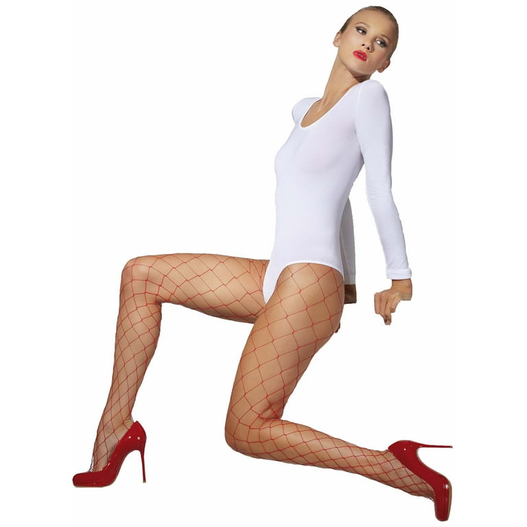Diamond Net Tights Adult Red Diamond Net Tights Adult Red