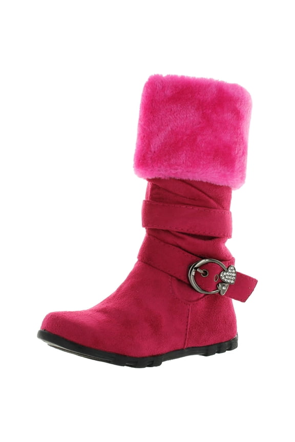 Diamond New Girls Slouch Comf Tall Midcalf Suede Winter Boots Shoes