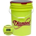 thumbnail image 1 of Diamond Official Fastpitch 12YSC 18 Softballs with Yellow Bucket, 1 of 4