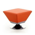 thumbnail image 1 of Diamond Orange and Polished Chrome Swivel Ottoman, 1 of 3