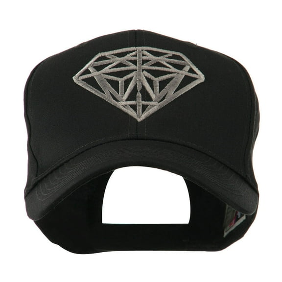 Diamond Outline Embroidered Cap - Black OSFM