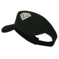 thumbnail image 1 of Diamond Outline Embroidered Visor - Black OSFM, 1 of 5