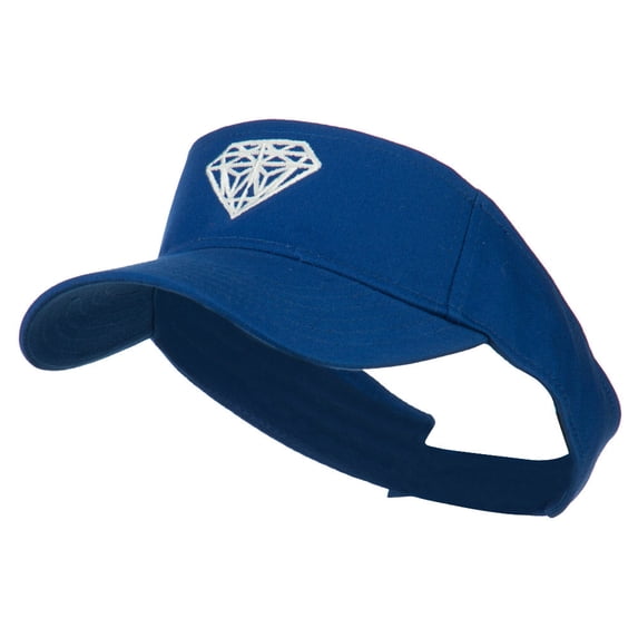 Diamond Outline Embroidered Visor - Royal OSFM
