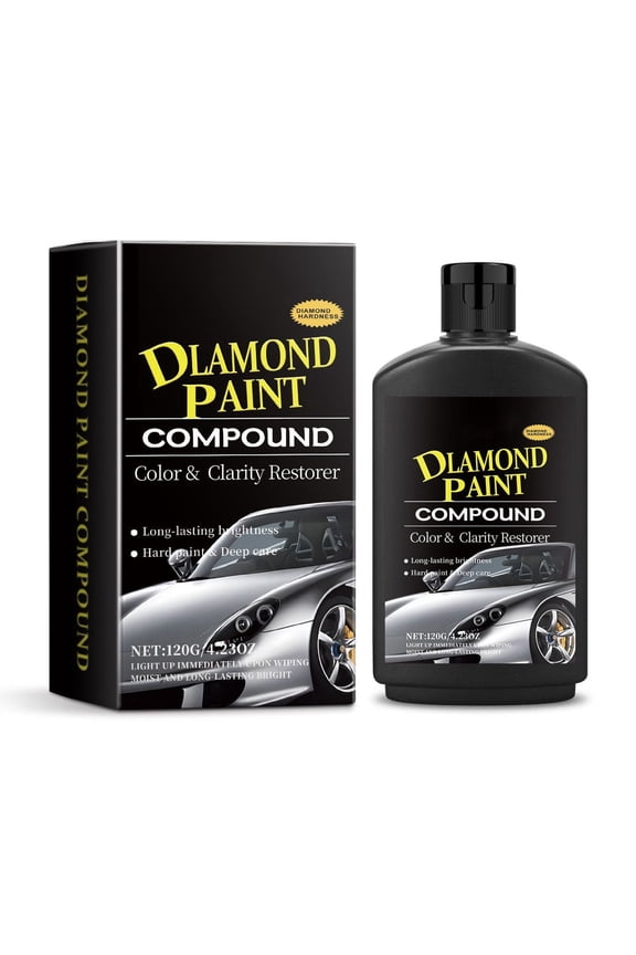 Diamond Paint Compound Polishing Care Agent, Efficient Car Body Polishing Paste for All Car Paint Types, Easy to Use, Anti-Oxidation, Scratch Prevention, Long-Lasting Shine