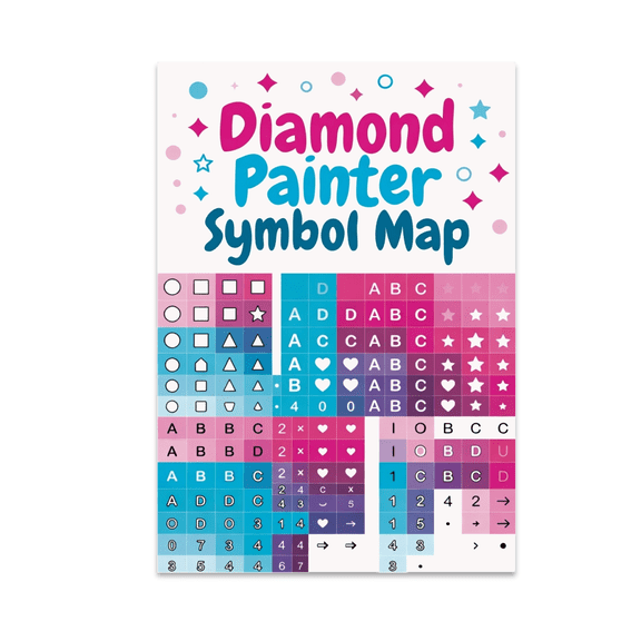 Diamond Painter Symbol Map - Craft Enthusiast - 13x19 Poster Print
