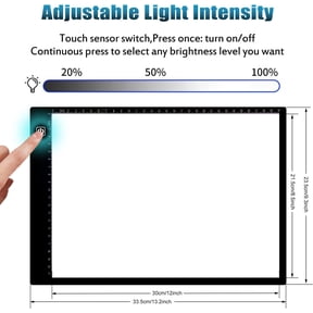 Diamond Painting A4 Light Pad, Upgraded Light Board High Brightness No Black Dots Diamond Art Light Box for Diamond Painting Accessories, Drawing/Tracing/Craft/Sketching/Weeding Vinyl