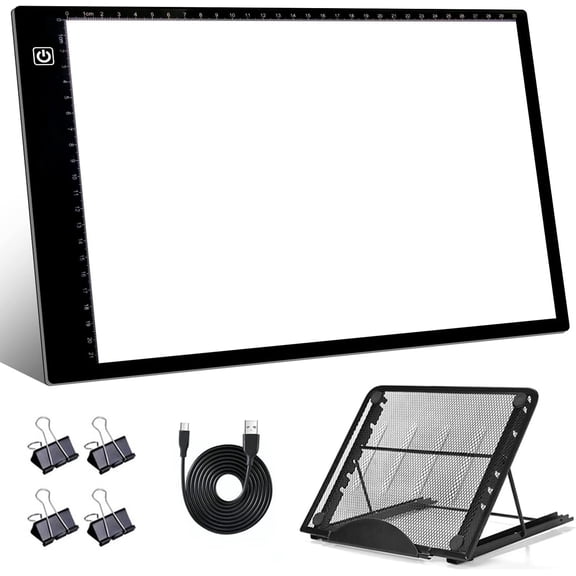 Diamond Painting Accessories A4 Light Pad, Upgraded Light Board High Brightness No Black Dots Diamond Art Light Box for Diamond Painting Tools, Drawing/Tracing/Craft/Sketching/Weeding Vinyl