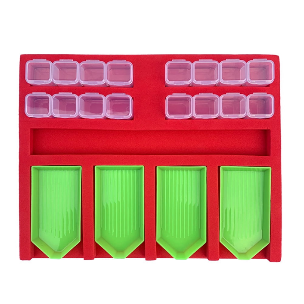 Bead Sorting Tray Sorting Of Plastic Beads Pan Frame DIY Diamond Oil  Painting Cross Stitch Tools Craft Project 3.54x1.89 Inch Green Diamond  Painting Green 