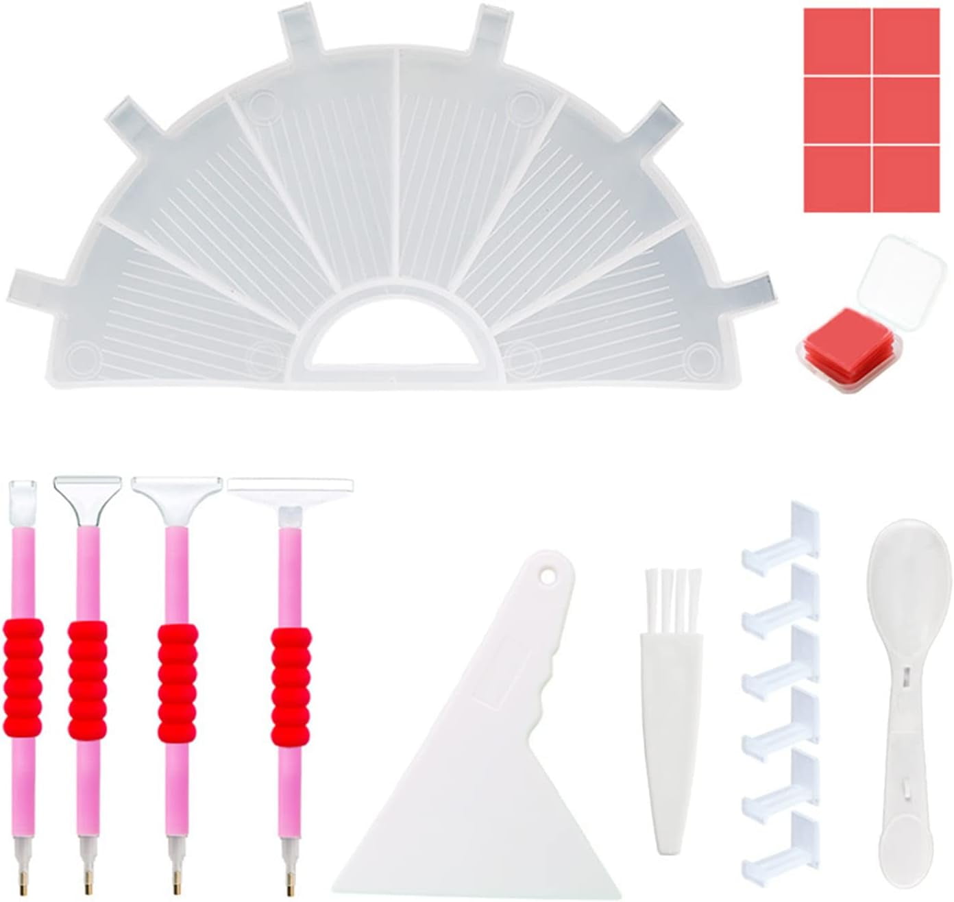 Diamond Painting Accessory Tray Storage Kit, 6 Mesh Trays, Multifunctional Plastic Bead Sorting