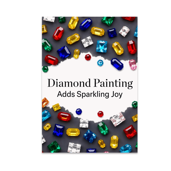 Diamond Painting Adds Sparkling Joy - Art Enthusiast - 13x19 Poster Print