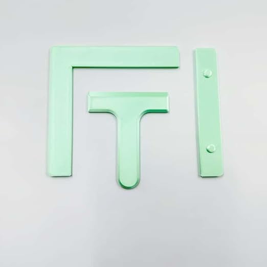 Diamond Painting Alignment Ruler Set, 3 Piece Canvas Tool for Round & Square Diamonds, Accessories for Beginners(Green)