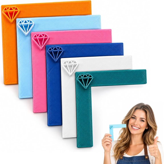 Diamond Painting Alignment Tool 6pcs Straightening Ruler Set Positioning Placement Guides Lightweight Plastic DIY Craft Supply for Diamond Art Canvas Beading and Handmade Projects