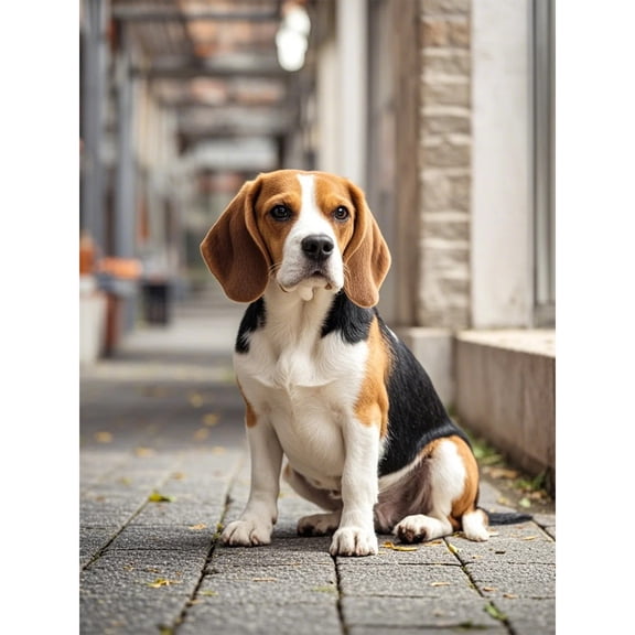 Diamond Painting Beagle 5D Diamond Art DIY Kits Full Round Drill Crystal by Number Mosaic Arts and Crafts for Living Room Bedroom Home Wall Decor 12x16 inch / 30x40cm