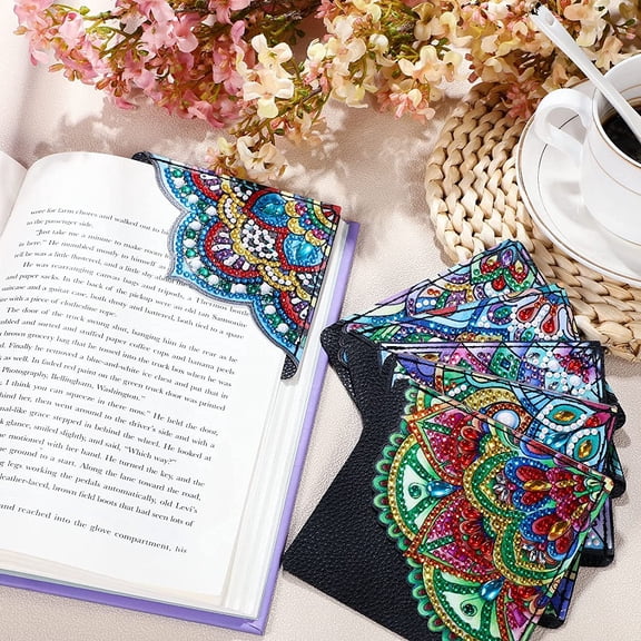 Diamond Painting Bookmark Kit Mandala 5D DIY Sparkling Diamond ArtThe Perfect Choice for Craft Enthusiasts and Book Lovers, and an Excellent Holiday Gift