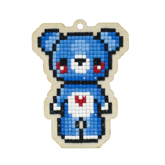 Diamond Painting Charm for Leisure, Diamond Art Bear Fred WWp431 Square Acrylic Rhinestones