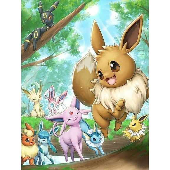 Diamond Painting Eevee Diamond Art, Full Drill Full Drill Embroidery Kits