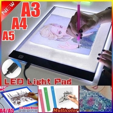 AUAUY A4 LED Light Pad voor Diamond Painting, 3 niveaus verstelbare