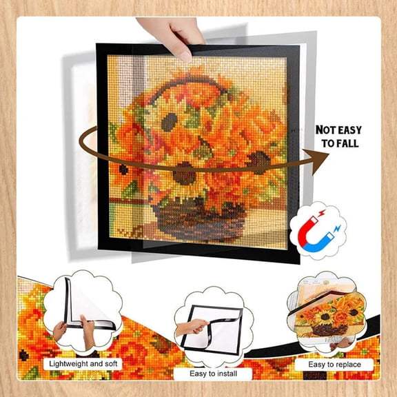Diamond Painting Frames 12x16in/30x40cm, Magnetic Diamond Art Frame Self-Adhesive (1 Pack)