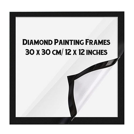 Diamond Painting Frames 30x30cm Art Picture Frame Self Adhesive for Diamond Art Display and Protection, Home Wall Office DIY Decor