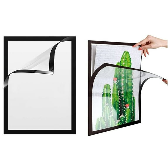 Diamond Painting Frames, Frames for 12x16in/30x40cm Diamond Painting Canvas, Magnetic Diamond Art Frame Self-Adhesive, Diamond Painting Frames for Wall Window Door