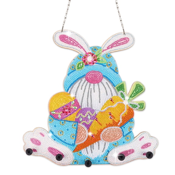 Diamond Painting Key Rack Kit, Rabbit DIY 5D Crystal Painting Key Hook, Sparkling Rhinestone Wall Storage Rack, Suitable for Hallways or Home Decor Creative Gift