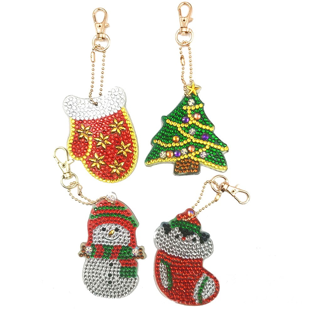 Diamond Painting Keychains, Christmas Decoration Diamond Art Ornaments