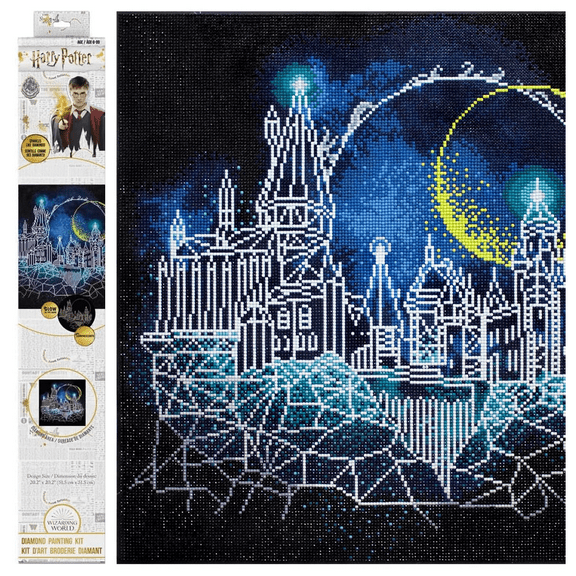 Diamond Painting Kit Advanced Moon Over Hogwarts