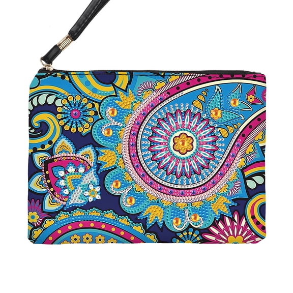 Diamond Painting Kit Bag, Landscape 5D DIY Special Diamond-Shaped Cosmetic Pouch, Storage Wallet