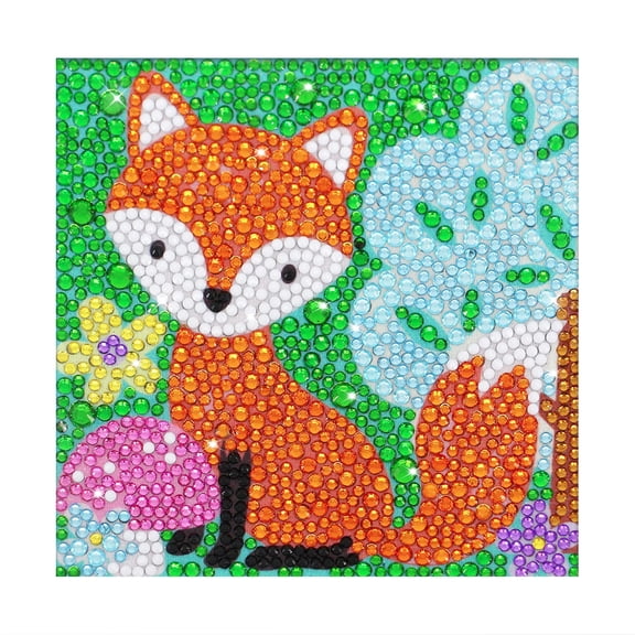 Diamond Painting Kit, Fox 5D Diamond Painting Starter Set, Easy and Fun DIY Craft Kit, Perfect for Beginners' Creative Art Activities 7.09 x 7.09 in