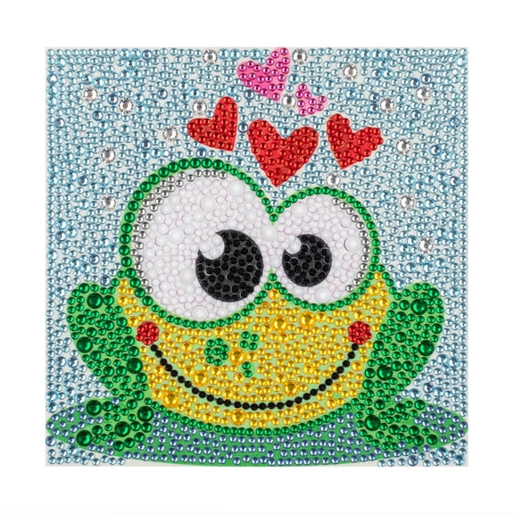 Diamond Painting Kit, Frog 5D Diamond Painting Starter Set, Easy and Fun DIY Craft Kit, Perfect for Beginners' Creative Art Activities 7.09 x 7.09 in