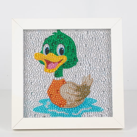 Diamond Painting Kit, Happy Duck 5D Diamond Painting Starter Set Easy and Fun DIY Craft Kit Perfect for Beginners' Creative Art Activities 7.09 x 7.09 in
