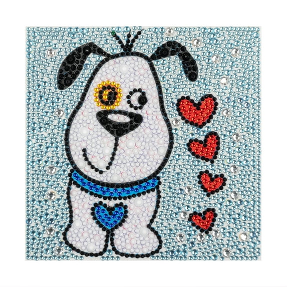 Diamond Painting Kit, Heart-Shaped Puppy 5D Diamond Painting Starter Set Easy and Fun DIY Craft Kit, Perfect for Beginners' Creative Art Activities 7.09 x 7.09 in