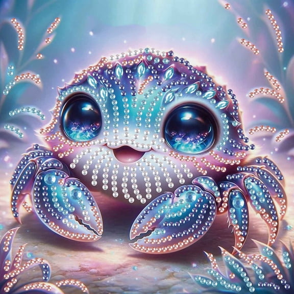 Diamond Painting Kit Large-Eyed Crab Special Shape Creative Diamond Art For Home Decor and Gifts 6.69 x 6.69 in