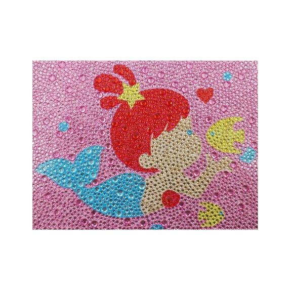 Diamond Painting Kit, Mermaid 5D Diamond Painting Starter Set, Easy and Fun DIY Craft Kit, Perfect for Beginners' Creative Art Activities 7.09 x 7.09 in
